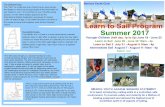 Learn to Sail Program Summer 2017 - Benicia Yacht Clubbeniciayachtclub.com/wp-content/uploads/2017/05/YSprogrambooklet...Benicia YC has established the following guidelines and rules