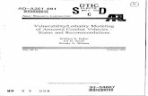 Vulnerability/Lethality Modeling of Armored … * V 691 DTIC ELECT Vulnerability/Lethality Modeling of Armored Combat Vehicles-Status and Recommendations William E. Baker Jill H. Smith