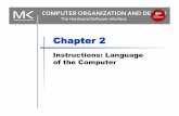 Instructions: Language of the Computersandro/cursos/mc722/2s2014/slides/Chapter_02.pdf · 2s-Complement Signed Integers ! ... Complement and add 1 ! Complement means 1 → 0, ...