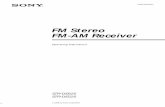FM Stereo FM-AM Receiver - pdf.crse.compdf.crse.com/manuals/3864029111.pdf · FM Stereo FM-AM Receiver Operating Instructions 1998 by Sony Corporation STR-DE625 STR-DE525. 2 WARNING