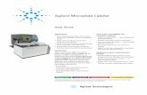 Agilent Microplate Labeler · Agilent Microplate Labeler Applications 1. Print 1D (linear) barcodes, 2D barcodes ... optional barcode reader, the Microplate Labeler can verify and