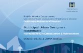 Environment and Sustainable Infrastructure Division ... Reurbanization, Reinvestment 1 Public Works Department Environment and Sustainable Infrastructure Division Landscape Architectural