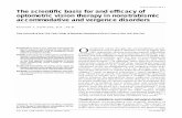 The scientific basis for and efficacy of optometric vision ... HIGHLIGHT O ptometric vision therapy for nonstrabismic accom-modative and vergence disorders involves highly spe-cific,