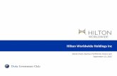 Hilton Worldwide Holdings Inc - dukeinvestmentclub.com · The Blackstone Group completes $26Bn leveraged buy out of Hilton Hotels Corporaon in the ... Hilton Worldwide Holdings, Inc.