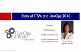 State of ITSM and DevOps 2018 - ITSM Academy of ITSM and DevOps 2018.pdf1. Culture 2. Testing automation 3. Tackling legacy 4. Managing environments 5. No DevOps plan 6. Application