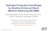 Hydrogen Production from Biogas by Sorption-Enhanced Steam Methane ... · TCCS-6, Trondheim, 14-16 june 2011 Hydrogen Production from Biogas by Sorption-Enhanced Steam Methane Reforming