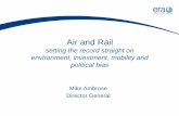 Air and Rail - European Regions Airline Association presentation on Air... · Air and Rail setting the record straight ... Director General . Click on here for TitleWHY A NEW STUDY?
