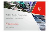 FY2015 Results Presentation - Home - Leonardo€¦ · FY2015 Results Presentation Milan, 17 March 2016 Chief Executive Officer and General Manager Chief Financial Officer ... FINMECCANICA