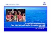 Corporate Sustainability Tata International Social Entrepreneurship …€¦ ·  · 2018-02-27Corporate Sustainability Tata International Social Entrepreneurship Scheme Alka Talwar