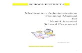 SCHOOL DISTRICT - NEWESD 101. Medication Administration Written Competency Tests…... ... School district policies and procedures regarding delegation of medication administration