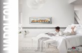 VECTOR 50 DIRECT VENT FIREPLACE … rrou nd in wh ite s hown with ti-color river rocks on clear glass beads fl ush fr am e in wh ite s hown with clear beads and led lights set on p
