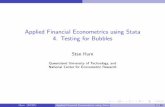 Applied Financial Econometrics using Stata 4. Testing for ... · Applied Financial Econometrics using Stata 4. Testing for Bubbles Stan Hurn Queensland University of Technology, and