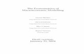 The Econometrics of Macroeconomic Modellingfolk.uio.no/rnymoen/master210104.pdf · The Econometrics of Macroeconomic Modelling Gunnar Bardsen ... theoretical design, by estimation
