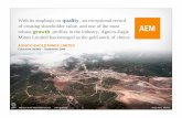 With its emphasis on , an exceptional record quality of ... · Eldorado Alamos Agnico-Eagle Goldcorp Yamana Newmont Kinross Barrick Jaguar IAMGOLD Centerra ... 2,880 metres final