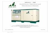 MOGS – 100 Installation, Operation and Maintenance … Mannuals/MOGS-100...Effective 11/2010 MOGS – 100 Installation, Operation and Maintenance Manual Oxygen Generating Systems