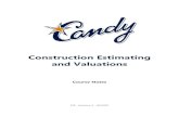 Construction Estimating and Valuations - Fileburstccs.fileburst.com/supportfiles/c201-candy-estimating... ·  · 2011-07-28Candy Construction Estimating and Valuations Contents Chapter