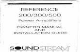 Soundstream Reference 500 Amp Manualsoundstream.com/manuals/AMP/reference200_300_500amp.pdf · If a single REFERENCE amplifier is to drive a subwoofer and satellite system, passive