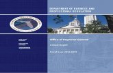DEPARTMENT OF BUSINESS AND PROFESSIONAL REGULATION · Department of Business and Professional ... to provide the Secretary of the Department of Business and Professional Regulation