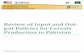 Review of Input and Output Policies for Cereals Production ...reliefweb.int/sites/reliefweb.int/files/resources/Review of input... · put Policies for Cereals Production in Pakistan