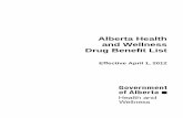 Alberta Health and Wellness Drug Benefit List - Group … · monograph contains information that may be required for ... Febuxostat Special Authorization Request Form ... Alberta