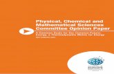 Physical, Chemical and Mathematical Sciences Committee ... · Physical, Chemical and Mathematical Sciences Committee Opinion Paper A Common Scale for Our Common Future: Exergy, a