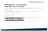 MEMBERS’ TICKETING ONLINE USER GUIDE - Anz …€¦ ·  · 2015-10-06MEMBERS’ TICKETING ONLINE USER GUIDE ! The Members’ Ticketing section of our website is designed especially
