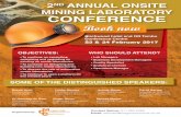 2nd Onsite Mining Laboratory Conference · Braam Smit, independent ... 2ND ANNUAL ONSITE MINING LABORATORY CONFERENCE Birchwood hotel and OR Tambo ... platinum industries, whereby
