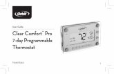 User Guide Clear Comfort Pro 7-day Programmable Thermostat rC(4)1.pdf · Clear Comfort™ Pro 7-day Programmable Thermostat ... Temperature Format ... wire by its terminal letter
