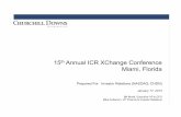 15 th Annual ICR XChangeConference Miami, Floridafiles.shareholder.com/downloads/ABEA-4CIYZ4/6027533006x0x628993... · 15 th Annual ICR XChangeConference Miami, Florida. ... EBITDA