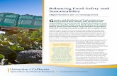 Balancing Food Safety and Sustainabilityucfoodsafety.ucdavis.edu/files/157154.pdf · Balancing Food Safety and Sustainability Opportunities for co-management Growers and distributors