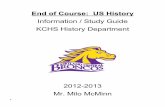 Information / Study Guide KCHS History Department · Information / Study Guide KCHS History Department ... unemployment, food lines, the dust ... For subjects not assessed on the