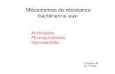 Mécanismes de résistance bactérienne aux bactérie: E.coli héberge 7 copies de cet opéron - Ce mécanisme concerne bactéries possédant un faible Nb de copies de l’opéron