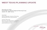 WEST TEXAS PLANNING UPDATE - Electric … TEXAS PLANNING UPDATE December 15, 2014 Presentation to ERCOT Regional Planning Group . ... 12/15/2014 Paul Bell - West Texas Planning RPG