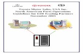 Toyota Motor Sales USA Inc - iconnect-corp.comiconnect-corp.com/specs/vendors/toyota/tms/tms_edi_guidelines_1103.pdfToyota Motor Sales, USA Inc. North American Parts Operations Guidelines
