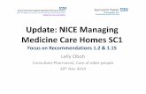 Update: NICE Managing Medicine Care Homes SC1 - SPS · Update: NICE Managing Medicine Care Homes SC1 Focus on Recommendations 1.2 & 1.15 Community Health Services ... Microsoft PowerPoint