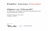 Open or Closed? - icma.org or Closed - Final...Open or Closed? A Survey of Open Source Software in Local Government Public Sector Forums August 2009 Sponsored by