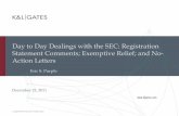 Day to Day Dealings with the SEC: Registration Statement Comments; Exemptive Relief ... ·  · 2017-02-02Day to Day Dealings with the SEC: Registration Statement Comments; Exemptive