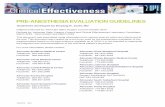 PRE-ANESTHESIA EVALUATION GUIDELINES - … EVALUATION GUIDELINES Guidelines developed by Divyang R. Joshi, MD Original endorsed by: Advocate Safer Surgery Council October 2010