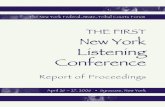 The FirsT New York - nyfedstatetribalcourtsforum.org purpose of the First New York Listening Conference was to bring together Indian Nation and Tribal ... Transcript of Meeting of
