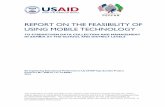 REPORT ON THE FEASIBILITY OF USING MOBILE …pdf.usaid.gov/pdf_docs/PA00MFM2.pdf · REPORT ON THE FEASIBILITY OF ... WiMax Worldwide Interoperability for Microwave Access ... any