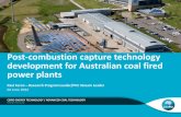 Post-combustion capture technology development … feron.pdfPost-combustion capture technology development for Australian coal fired ... Introduction ... 5 wt% NH Wetted Wall Column