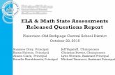 2015 ELA & Math State Exam Released Question Report & Math State Assessments Released Questions Report Plainview–Old Bethpage Central School District October 22, 2015 Suzanne Gray,
