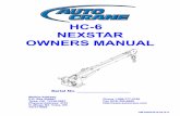 HC-6 NEXSTAR OWNERS MANUAL - Auto Craneautocrane.us/wp-content/uploads/2016/06/HC-6-NS... · HC-6 NEXSTAR OWNERS MANUAL ... Failure to correctly plumb and wire crane can cause inadvertent