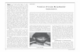 Voices From Kashmir - manushi-india.org 83/6. Voices From Kashmir.pdf · Voices From Kashmir REPORT Madhu Kishwar with people who had come out to greet him. ... I was brought down,
