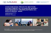CONVENING PRIVATE SECTOR INVESTMENT IN …pdf.usaid.gov/pdf_docs/PA00MT5P.pdf · Convening Private Sector Investment in Climate-Smart ... Palm Oil, and Timber Production ... in Climate-Smart