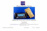 PowerMaster manual Rev35 manual … ·  · 2009-10-25Series RF Power/VSWR Indicator. The PowerMaster represents a breakthrough in features for measurement of the performance of your