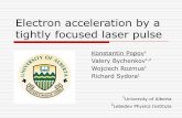 Vacuum acceleration by tightly focused laser beamshedpschool.lle.rochester.edu/2007SummerSchool/HEDP... · “Diffraction Theory of Electromagnetic Waves”. Phys.Rev ... JOSA, vol.17,