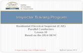Residential Electrical Inspector (CAE) Parallel Conductors ... · Residential Electrical Inspector (CAE) Parallel Conductors Lesson 10 Based on the 2014 OESC Updated: January 2017