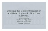 Opening the Gate: Introspection and Reaching out in First ... Assignments • 7 topics: related to identity and coming of age – reflective writing, critical analysis, comparative