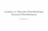 Lecture 2: Discrete Distributions, Normal Distributionsxuanyaoh/stat350/xyJan13Lec2.pdf · Discrete Distributions • Discrete variables are treated similarly but are called mass